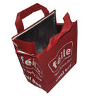 Tas Pendingin Makan Siang Merah Kecil untuk Makanan Beku, Logo Sutra