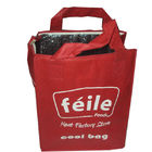 Tas Pendingin Makan Siang Merah Kecil untuk Makanan Beku, Logo Sutra