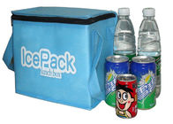 Portable Nonwoven Insulated Cooler Bags Untuk Promosi, Grey / Blue
