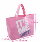 Tas Canote Tote Pink Printed Ladies Cotton Handbags untuk Ladies Supermarket