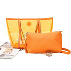 Transparan Wanita Tote Bags Batal PVC Handbags, Orange / Merah / Biru