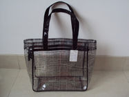 Eco Friendly PVC Transparan Ladies Tote Bags Dengan Stylish Imprint