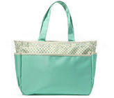 Light Green Fabric Cute Stylish Baby Changing Bags logo bordir di depan