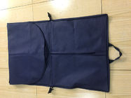 Tri-dilipat Suit Garment Bag navy non woven dan polyester dengan kantong sepatu