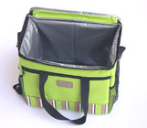 Green Large Insulated Cooler Bags 600D polyester dengan lapisan standar makanan PVC