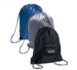 Tas Hadiah Promosi Hitam / Blu / Grey Polyester Drawstring Backpack