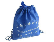 Tas Hadiah Promosi Hitam / Blu / Grey Polyester Drawstring Backpack